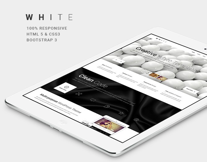 WHITE One-Page HTML Theme